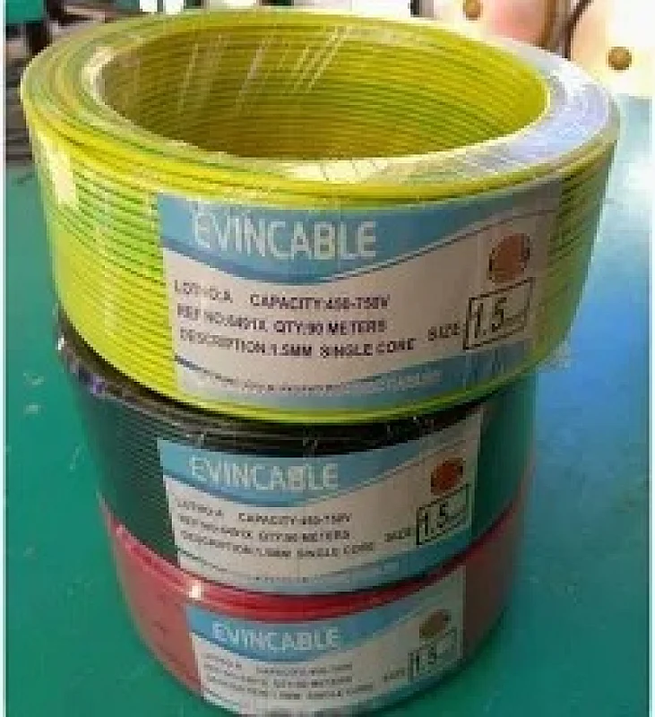 6.0mm single cable Evincab( red ,black, green)